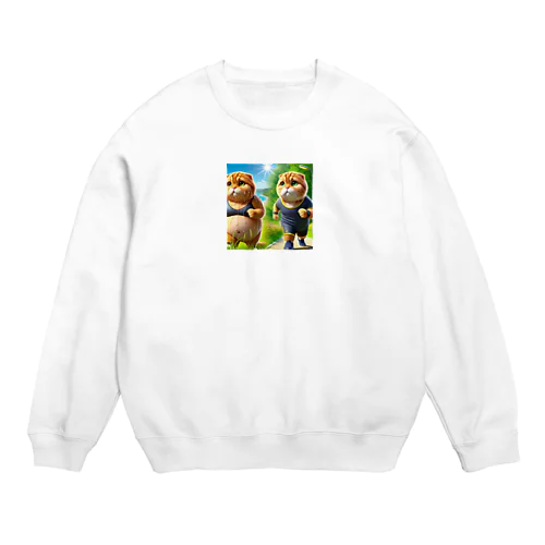 だいぶ効果が出てきた小太り猫 Crew Neck Sweatshirt