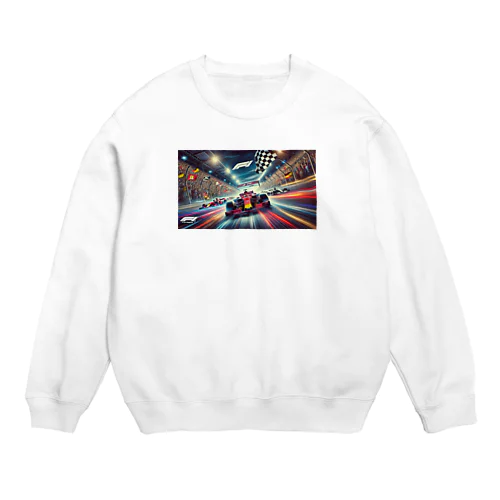 スピードと興奮の頂点：フォーミュラ1レースの魅力 Crew Neck Sweatshirt