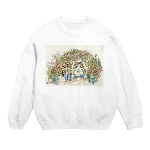 安寿ちゃんと弥勒くん Crew Neck Sweatshirt