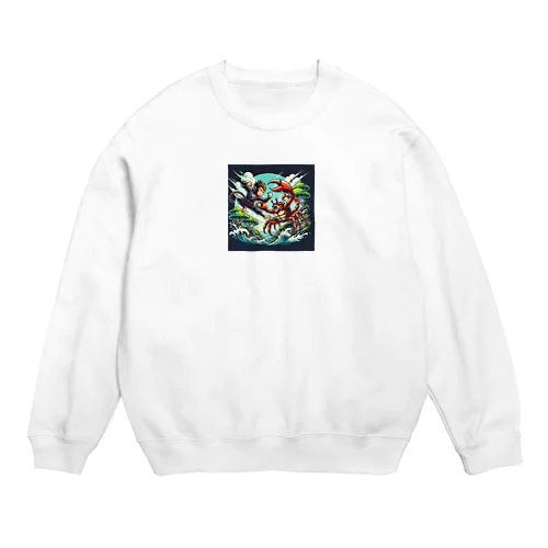 猿蟹合戦 Crew Neck Sweatshirt