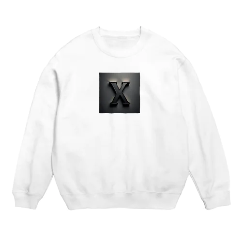 かっこよく描いたX Crew Neck Sweatshirt