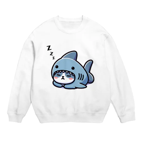 すやすや着ぐるみネコ Crew Neck Sweatshirt