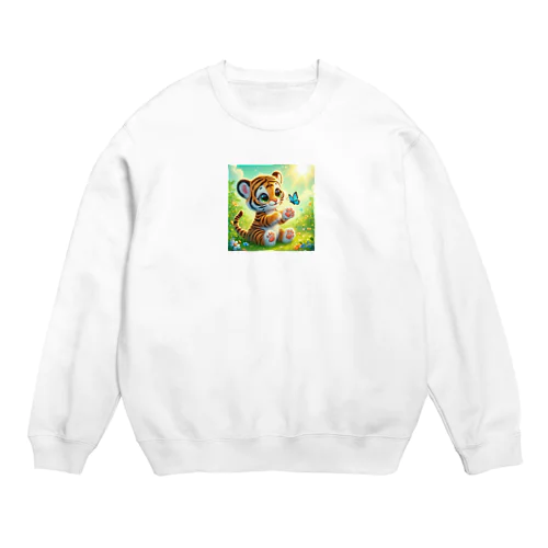 かわいすぎる虎の赤ちゃん Crew Neck Sweatshirt