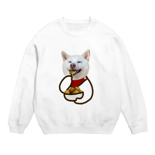 白柴犬　かんぷら煮 Crew Neck Sweatshirt