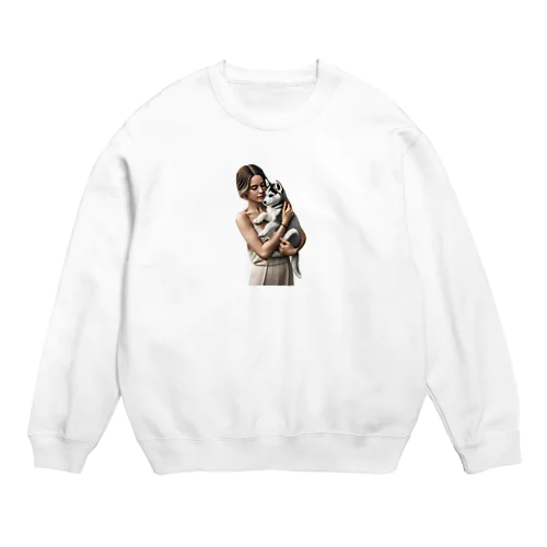 かわいさ満点！子犬のハスキー！ Crew Neck Sweatshirt