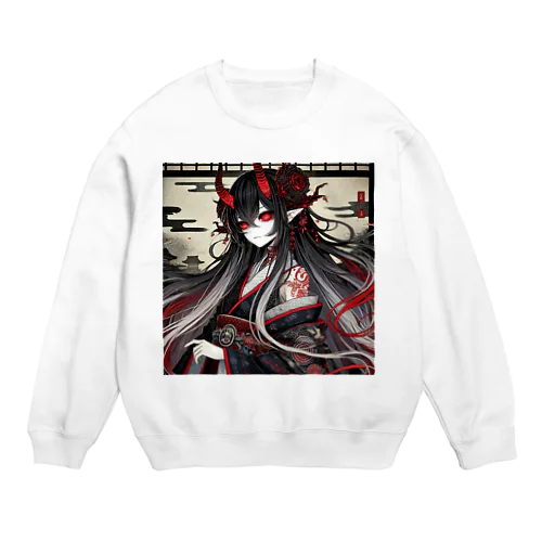 鬼の女の子 Crew Neck Sweatshirt