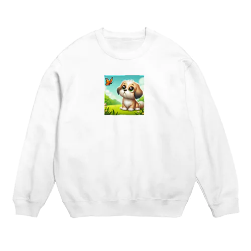 かわいいわんちゃん Crew Neck Sweatshirt