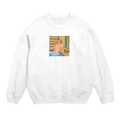 ととのうおじさん Crew Neck Sweatshirt