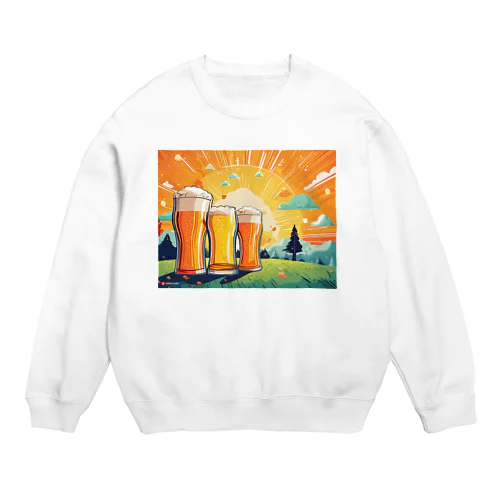 夏到来ビールグッズ！Beerで皆で盛り上がろう！ Crew Neck Sweatshirt