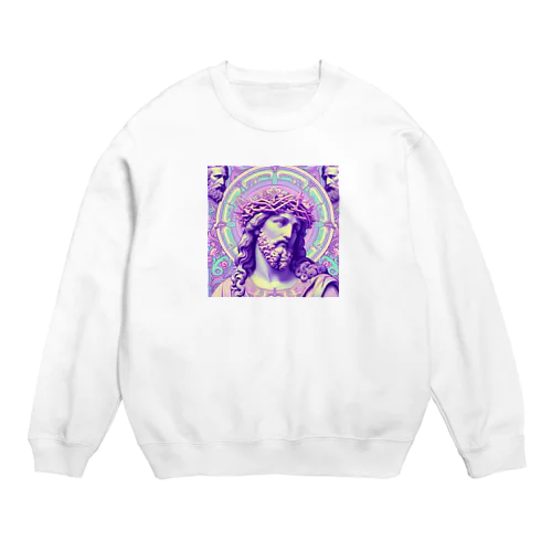 イエス キリスト Babylon channel Crew Neck Sweatshirt