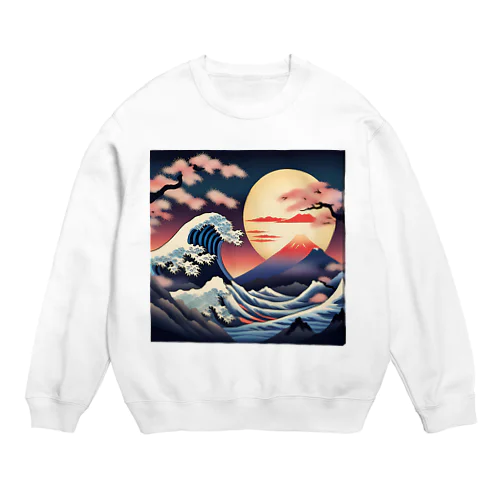 浮世絵 Crew Neck Sweatshirt