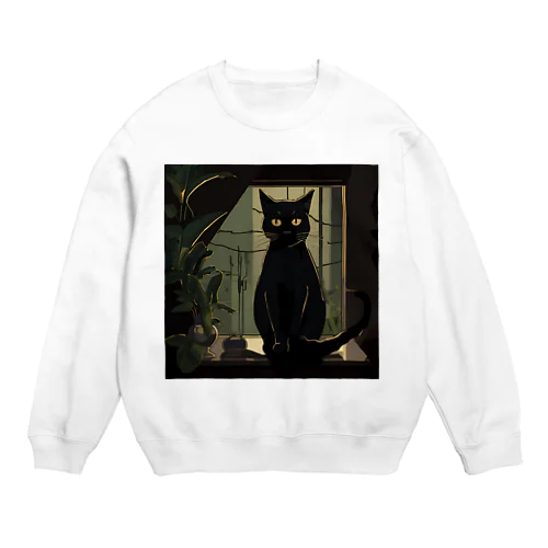 黒猫 Crew Neck Sweatshirt