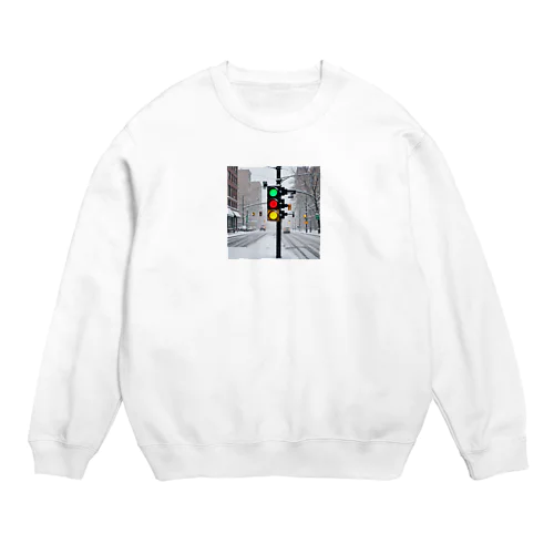 「とある国の冬の信号」 Crew Neck Sweatshirt