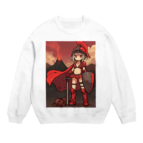 火山の女剣士 Crew Neck Sweatshirt