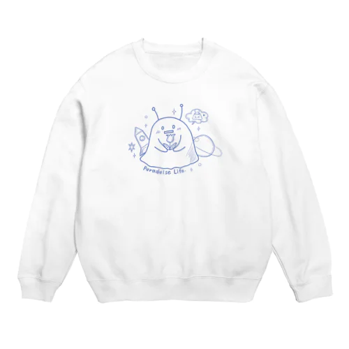 宇宙を旅するめんだこ Crew Neck Sweatshirt