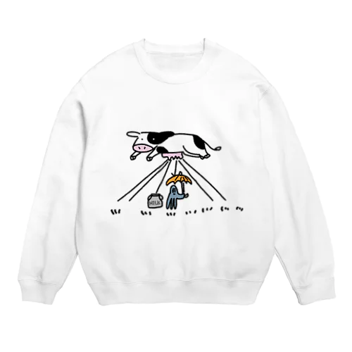 牛の逆襲 Crew Neck Sweatshirt