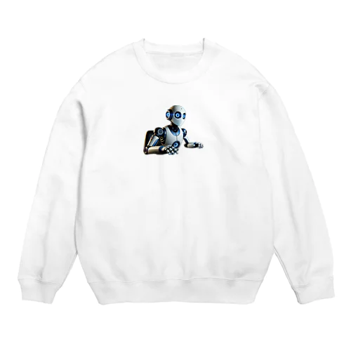 未来都市の監視センターで働くルクス Crew Neck Sweatshirt