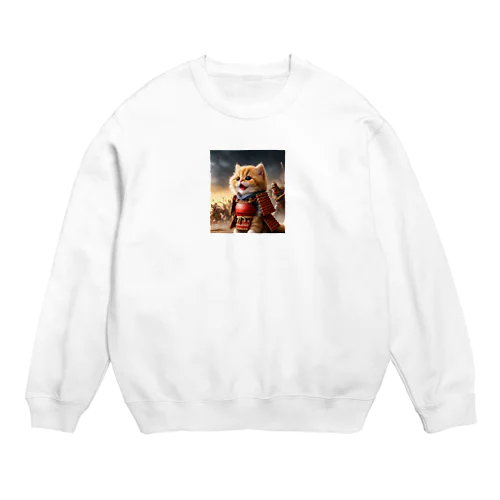 戦ねこ Crew Neck Sweatshirt