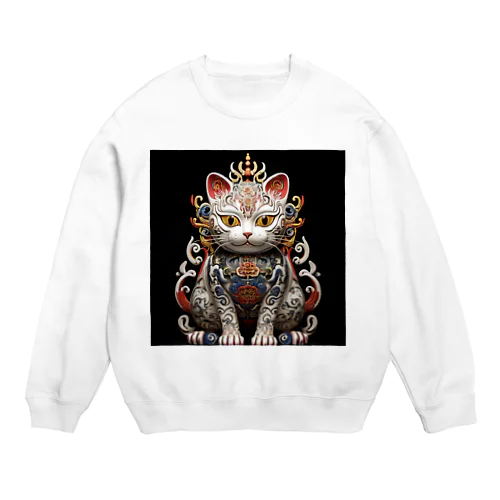 とある猫神社の狛猫 Crew Neck Sweatshirt