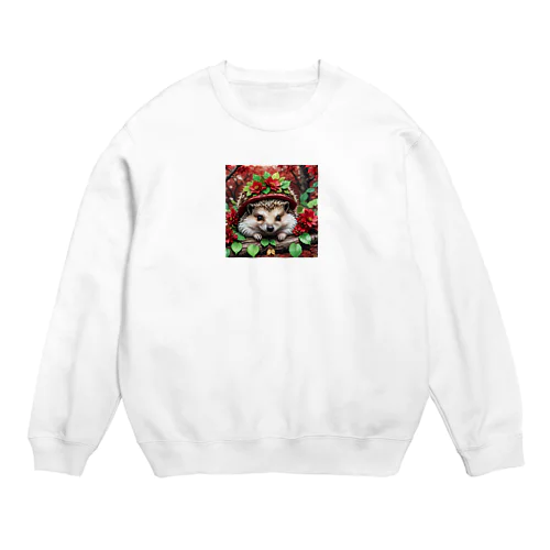 フラワーヘッジホッグ Crew Neck Sweatshirt