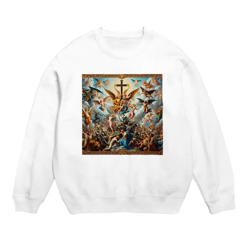 天使と悪魔最終決戦 Crew Neck Sweatshirt