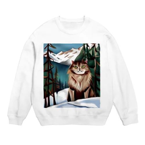 I live in Snow Mountain. Crew Neck Sweatshirt