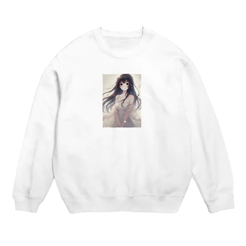 儚い少女 Crew Neck Sweatshirt