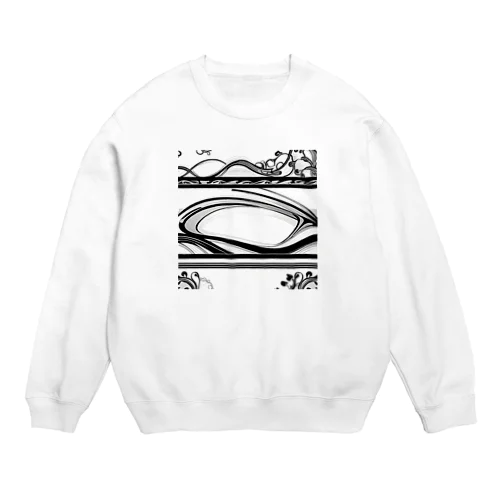 波紋模様 Crew Neck Sweatshirt