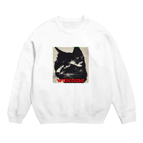 黒猫登場Ⅰ Crew Neck Sweatshirt