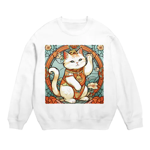 集客用子招き猫 Crew Neck Sweatshirt