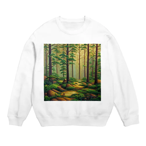 森の中で創作活動 Crew Neck Sweatshirt