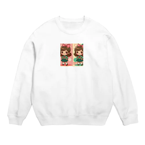 制服の女の子 Crew Neck Sweatshirt