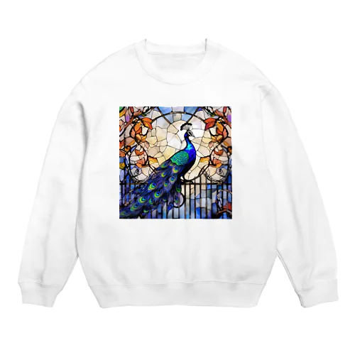 絢爛豪華・孔雀 Crew Neck Sweatshirt