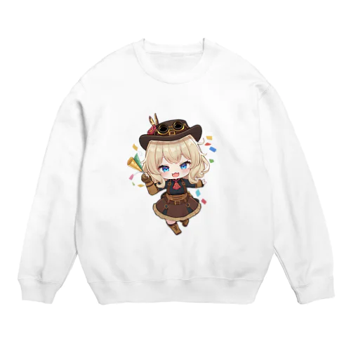 NO MAGIC RELIC HUNTER #セレニウム ちゃんお祝い Crew Neck Sweatshirt