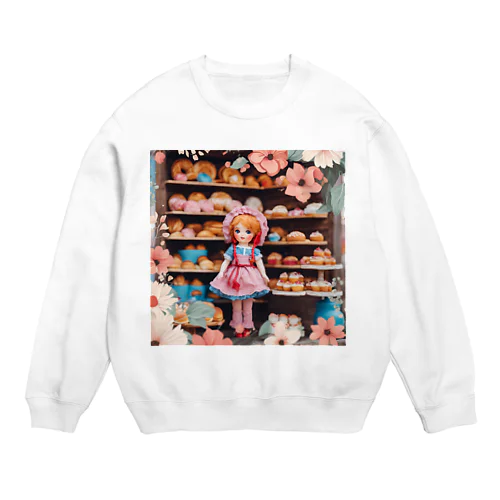 かわいい💕女の子のパン屋さん🥐🍞✨ Crew Neck Sweatshirt