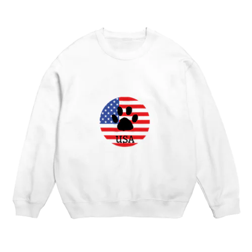 USA/Dog paw Crew Neck Sweatshirt