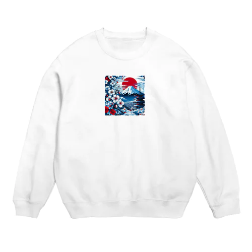 赤富士 Crew Neck Sweatshirt