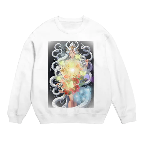 白蛇女神様 Crew Neck Sweatshirt