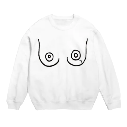 女の子にも毛は生えます Crew Neck Sweatshirt