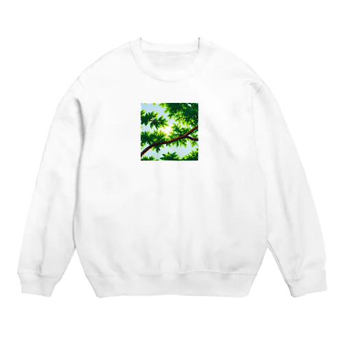 立っている木の枝 Crew Neck Sweatshirt