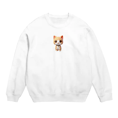 可愛いゆる仔猫 Crew Neck Sweatshirt