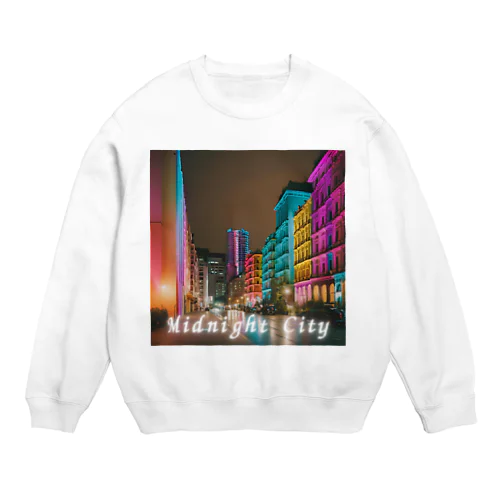 都市のカラフル夜景 Crew Neck Sweatshirt