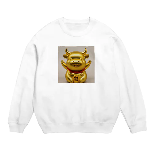 金色の牛 Crew Neck Sweatshirt