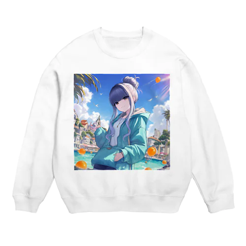 児十女須夜(じとめすや)のサマーバケーション Crew Neck Sweatshirt