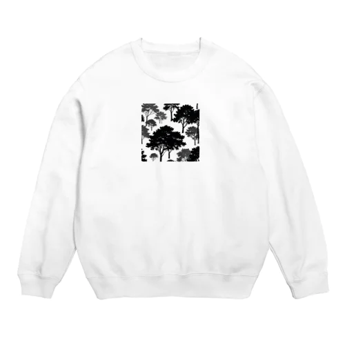 木のシルエット Crew Neck Sweatshirt