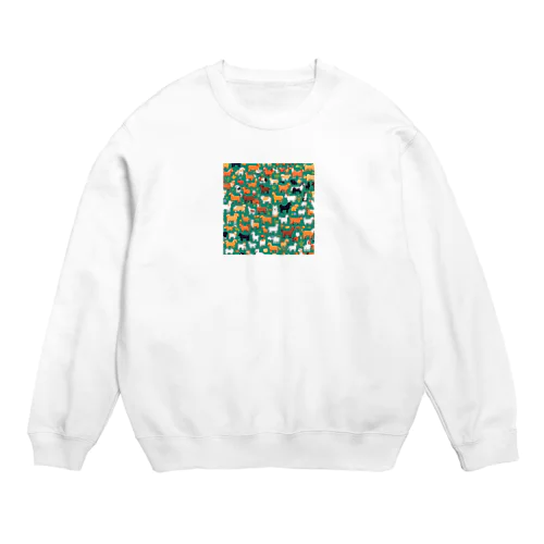 動物たちのドット絵 Crew Neck Sweatshirt