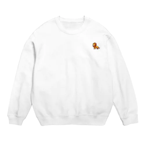 ドット絵のライオン Crew Neck Sweatshirt