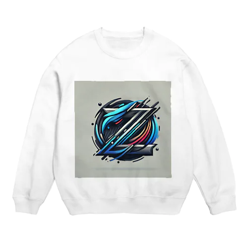 Z1の未来的アートロゴ Crew Neck Sweatshirt