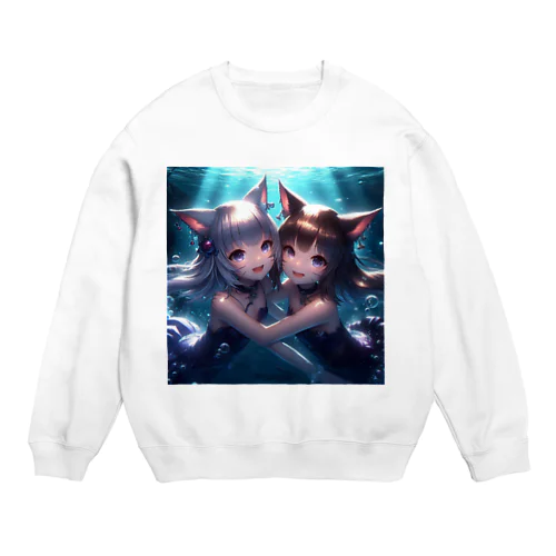 猫耳少女00080 Crew Neck Sweatshirt