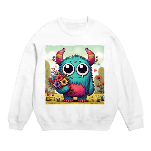 ファンタジーモンスターの花束マジック Crew Neck Sweatshirt